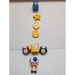Jakks Pacific Mario x Nintendo Christmas Advent Calander Toad stool coin lot 8